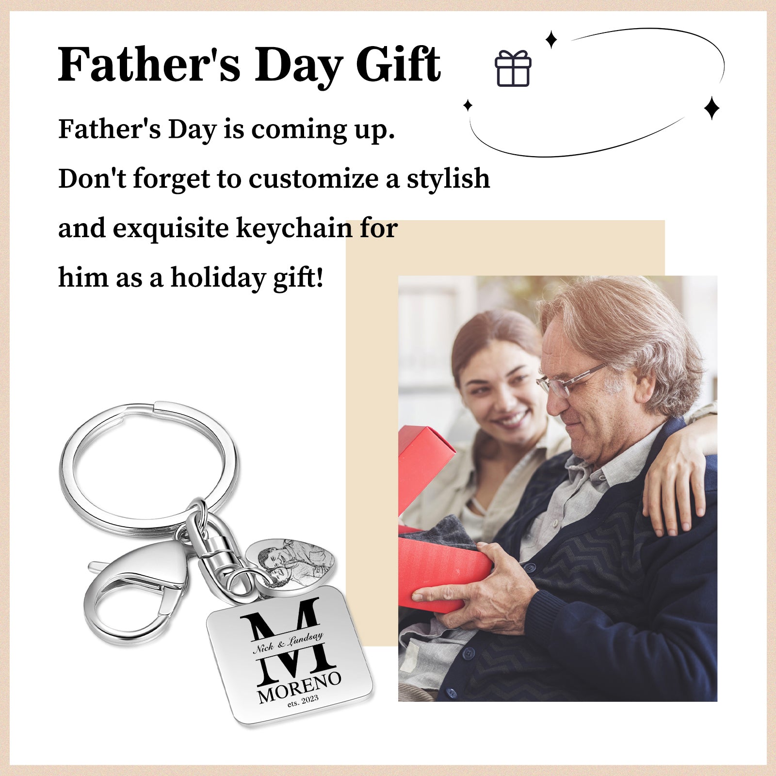 Personalized Name Stainless Steel Keychain