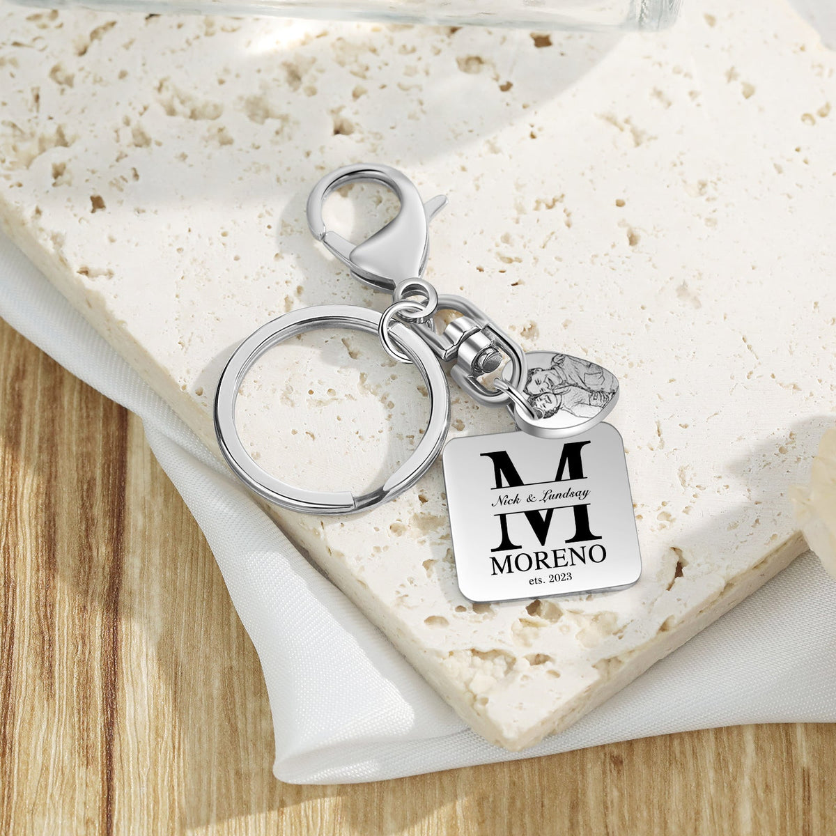 Personalized Name Stainless Steel Keychain