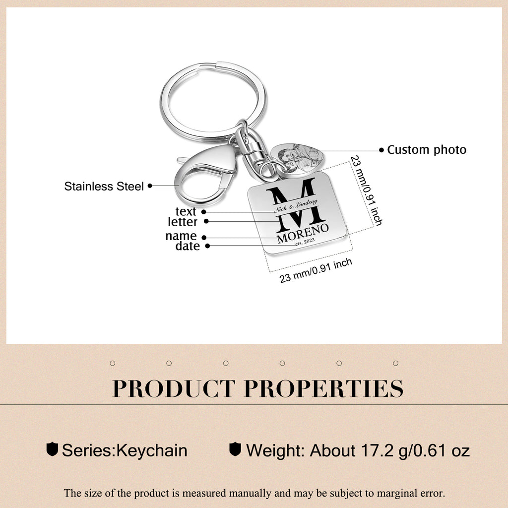 Personalized Name Stainless Steel Keychain