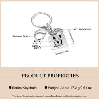 Personalized Name Stainless Steel Keychain