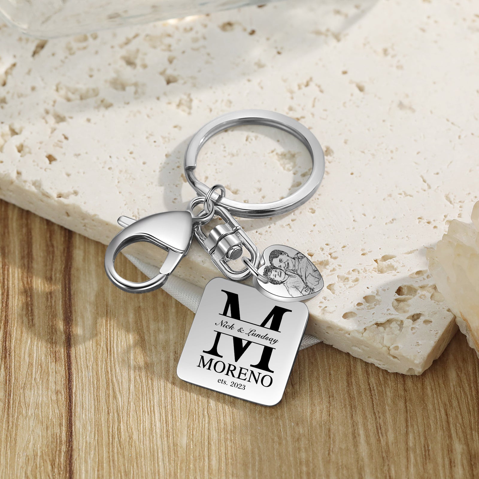 Personalized Name Stainless Steel Keychain