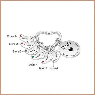 Custom Stainless Steel keychain with Baby Feet Charm