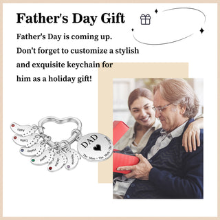 Custom Stainless Steel keychain with Baby Feet Charm