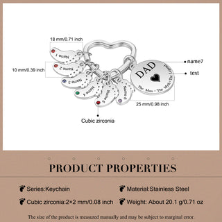 Custom Stainless Steel keychain with Baby Feet Charm