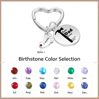 Custom Stainless Steel Keychain with Baby Feet