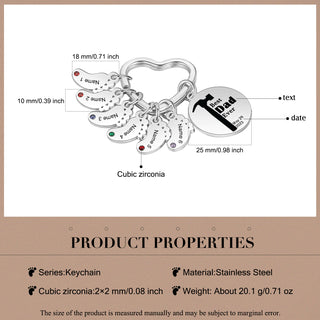 Custom Stainless Steel Keychain with Baby Feet