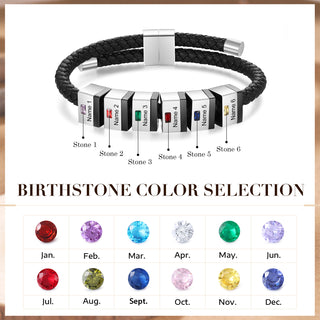 Custom Leather Men Bracelet