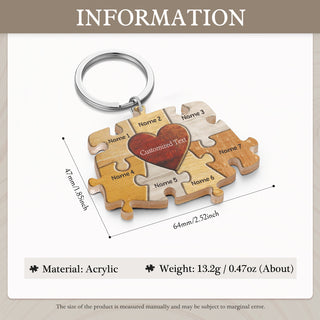Custom Acrylic Puzzle Keychain