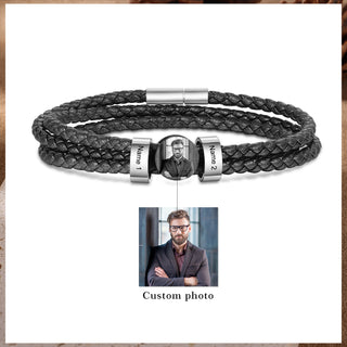 Custom Photo Leather Bracelet