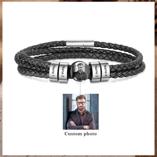 Custom Photo Leather Bracelet