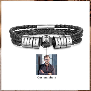 Custom Photo Leather Bracelet