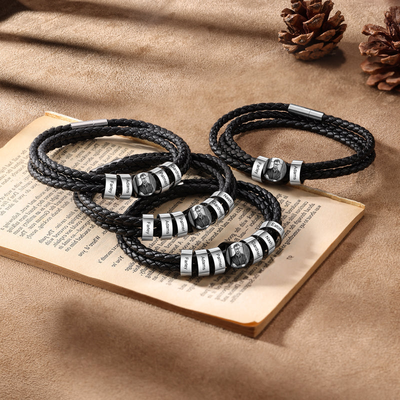 Custom Photo Leather Bracelet
