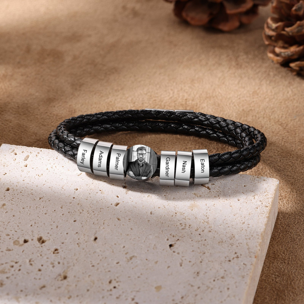 Custom Photo Leather Bracelet