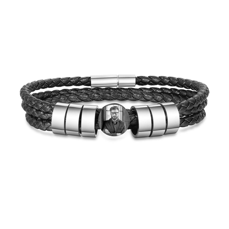Custom Photo Leather Bracelet