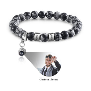 Custom Photo Projection Malachite Bracelet