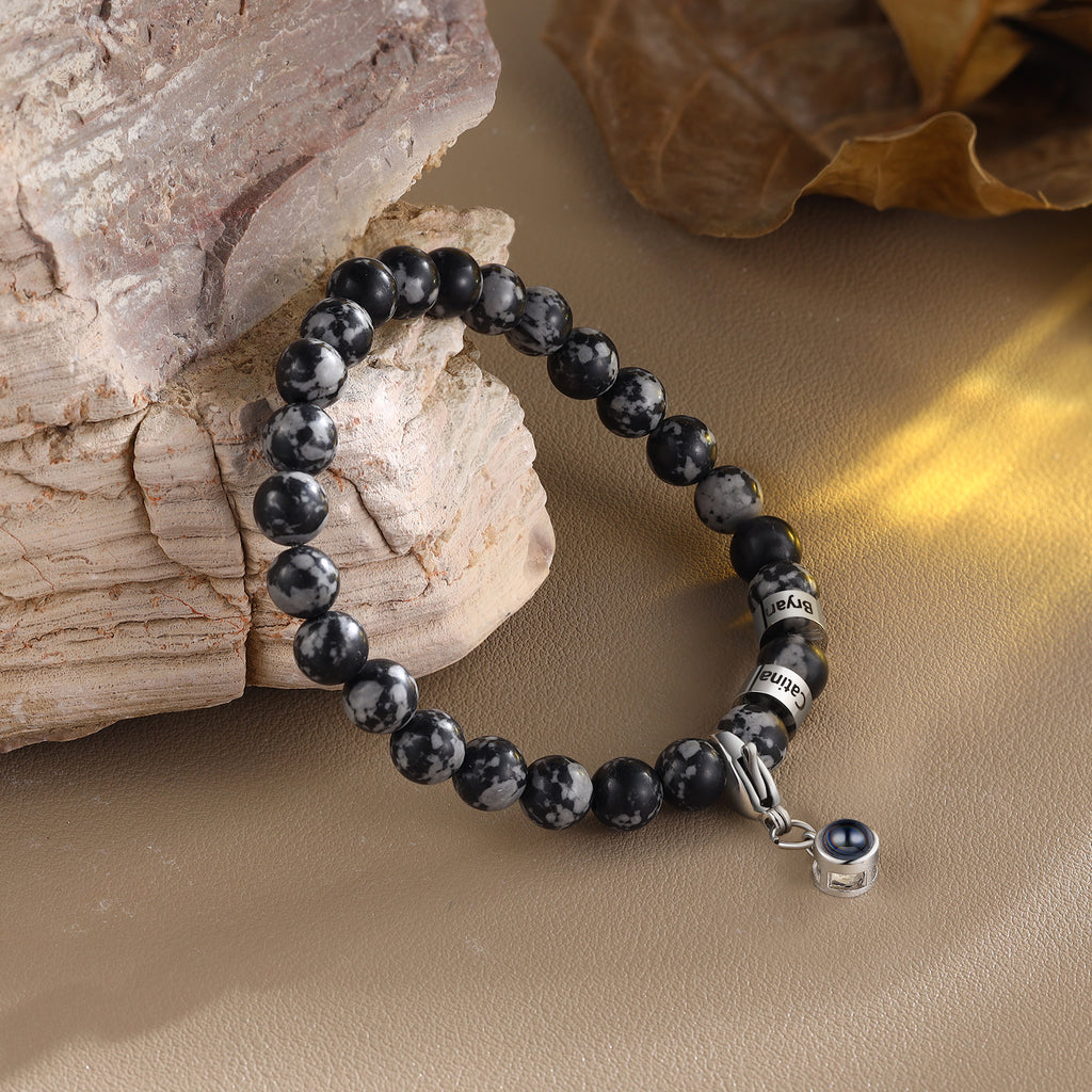 Custom Photo Projection Malachite Bracelet