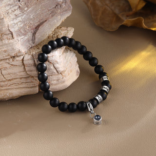 Custom Photo Projection Tiger Eye Bracelet