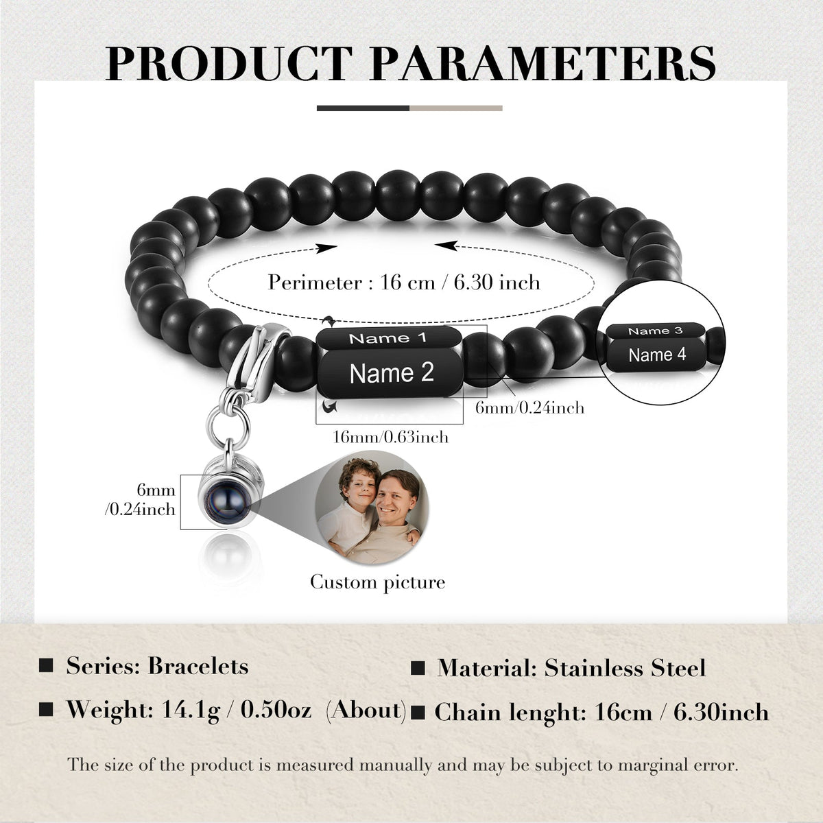 Custom Photo Projection Bracelet