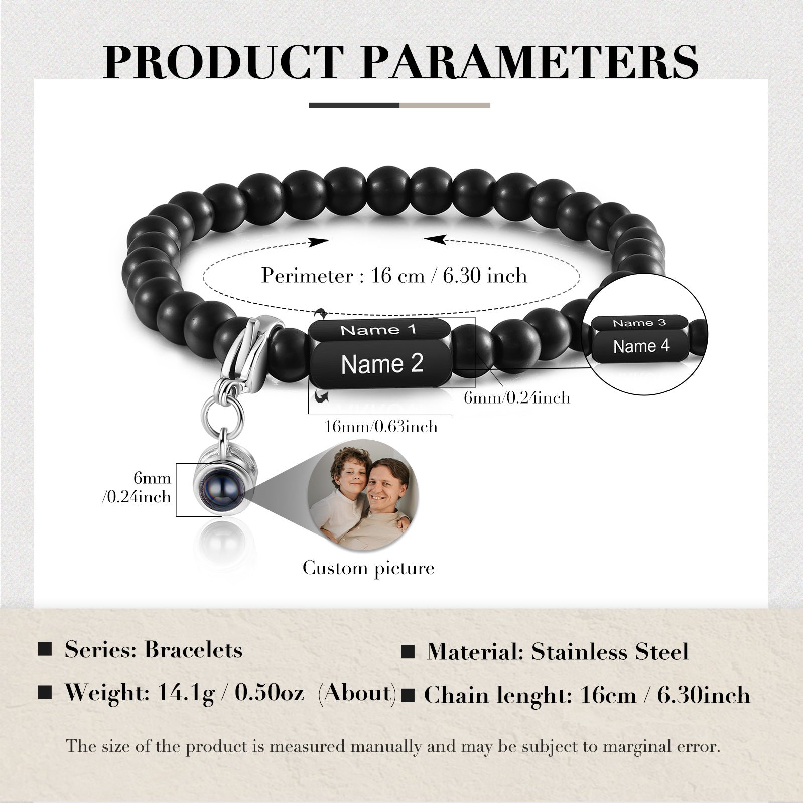 Custom Photo Projection Bracelet