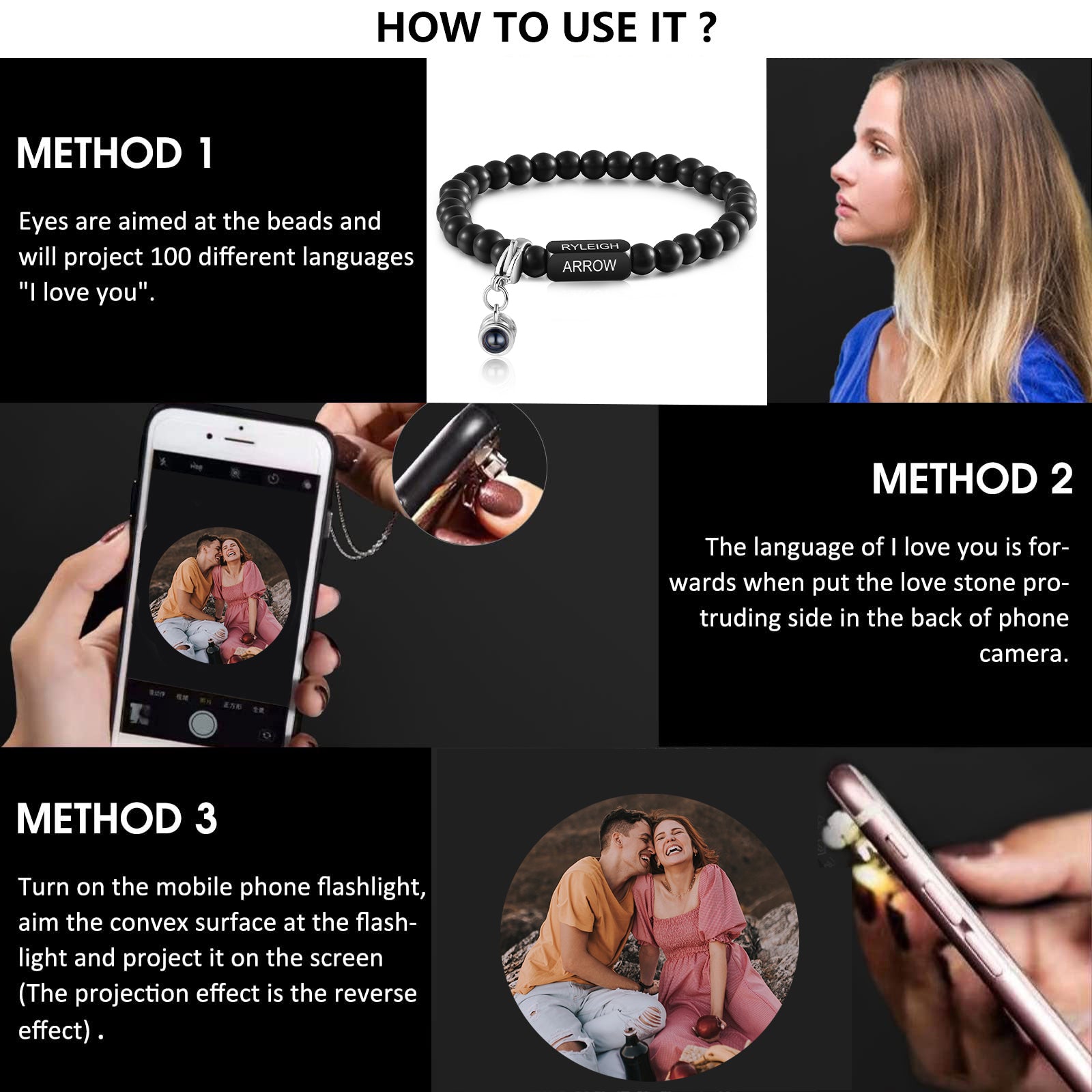 Custom Photo Projection Bracelet
