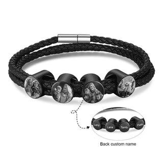 Custom Photo Leather Bracelet