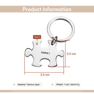 Custom Name Puzzle Keychain