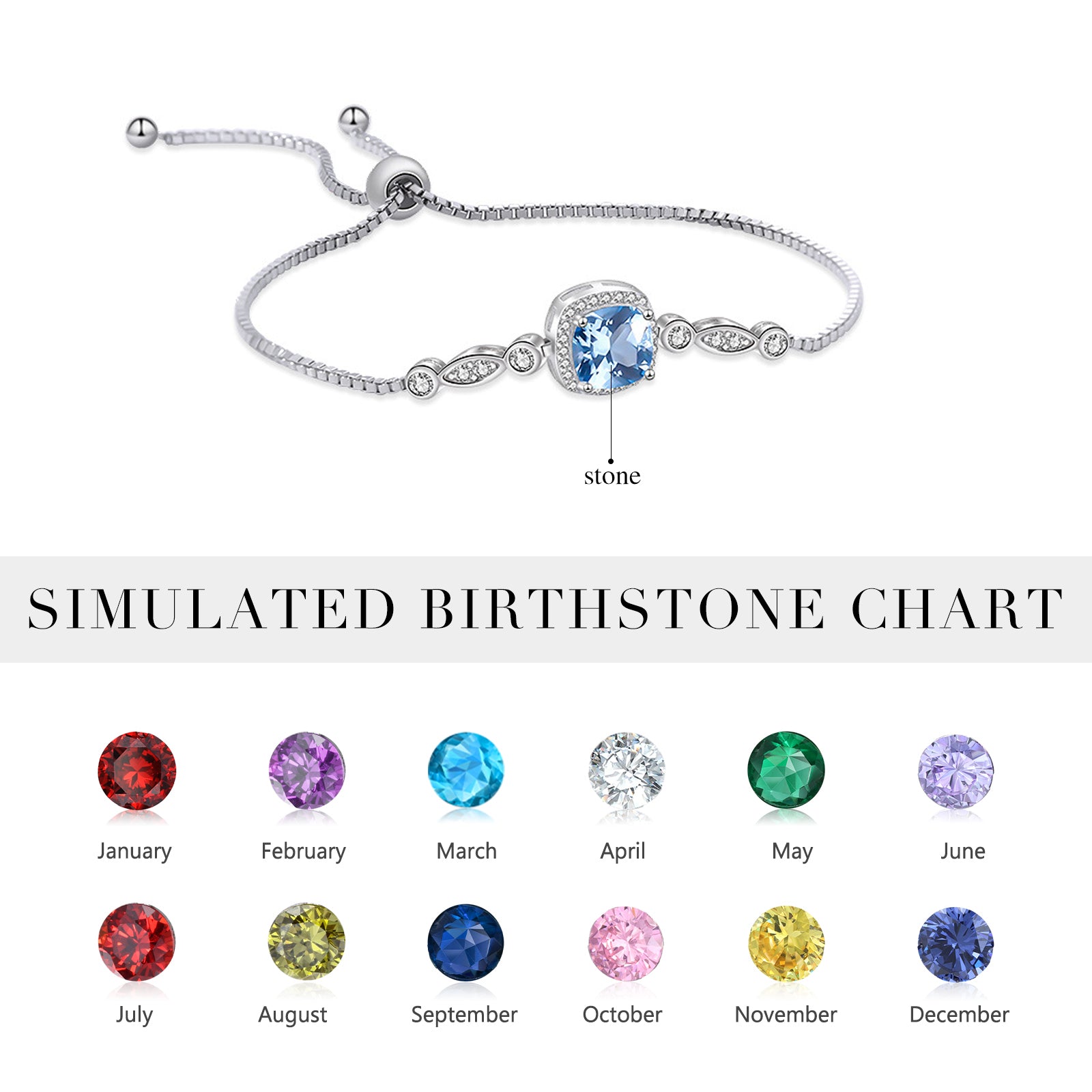 Custom Birthstone Bracelet