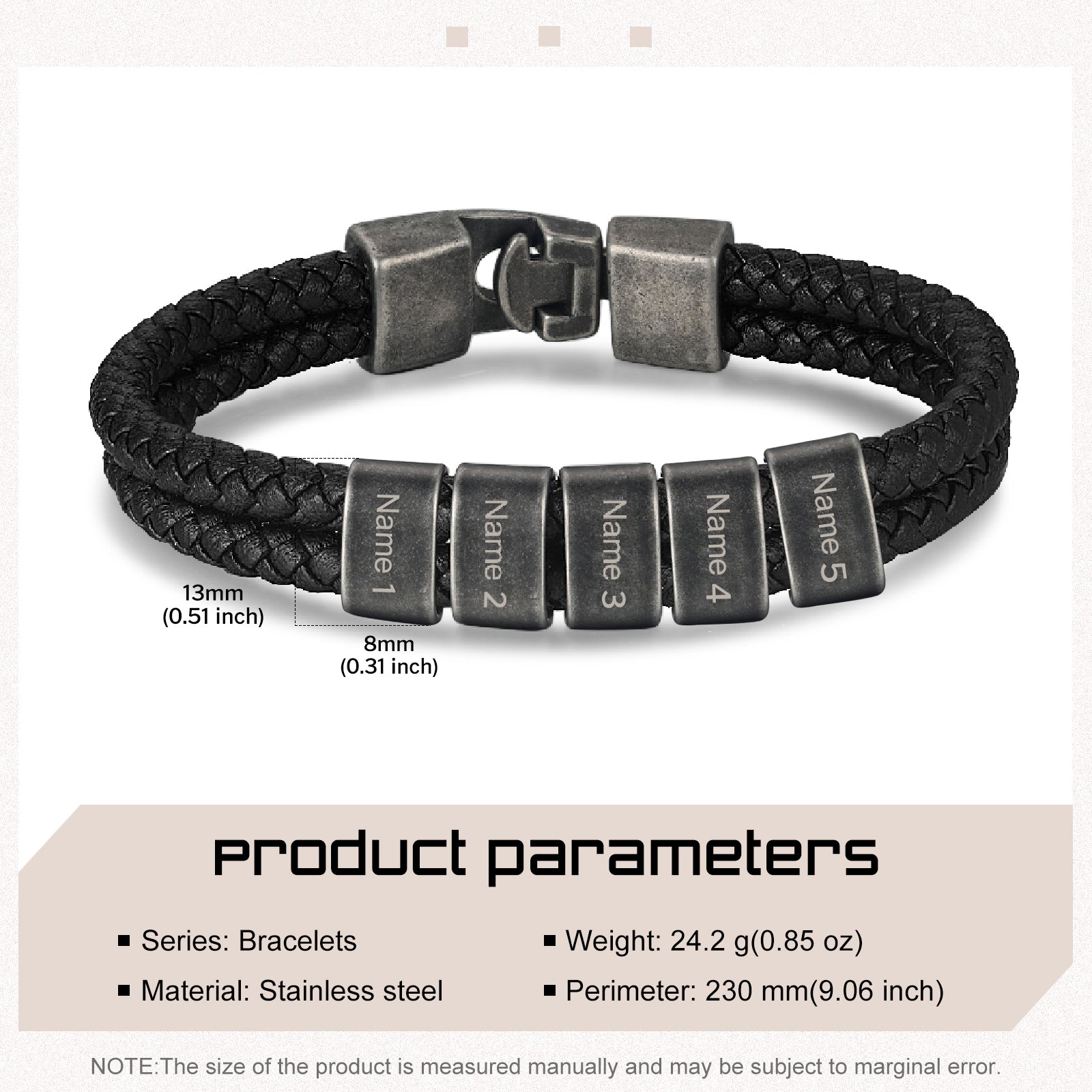 Custom Leather Bracelet