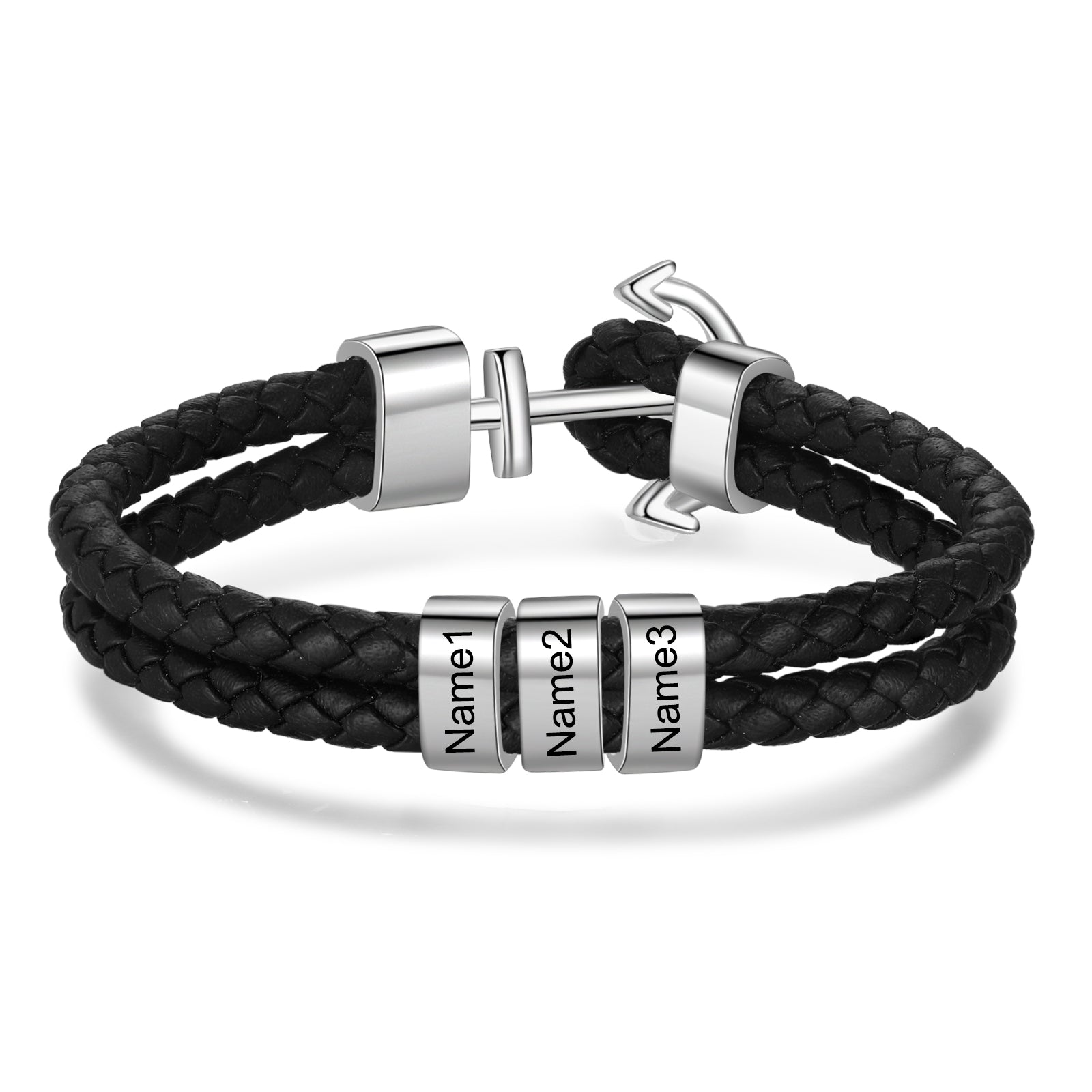 Custom Name Leather Bracelet