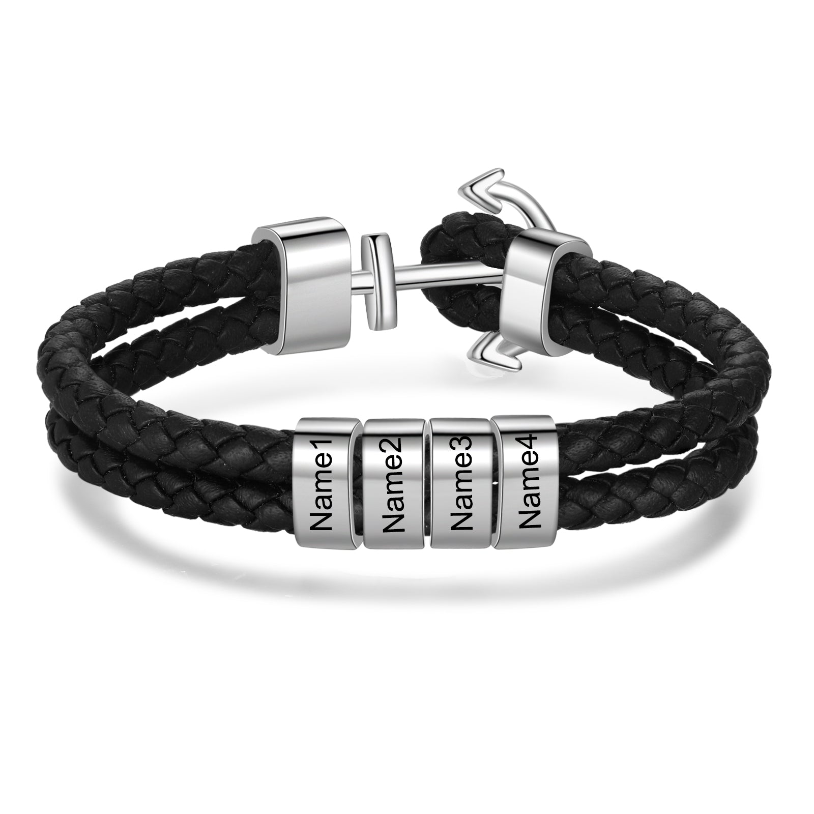 Custom Name Leather Bracelet