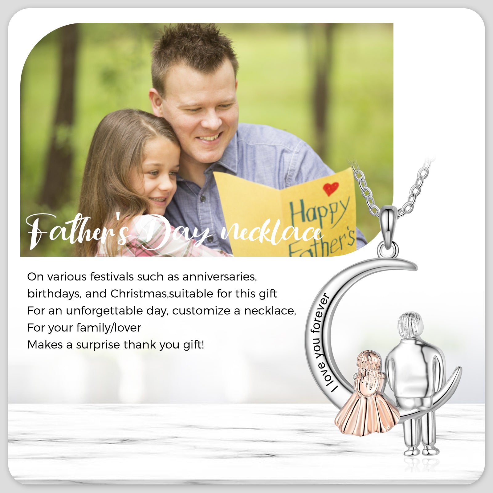 Father and Daughter Necklace