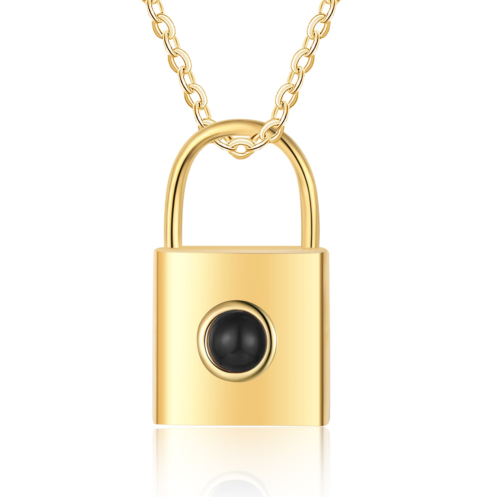Custom Photo Projection Lock Necklace