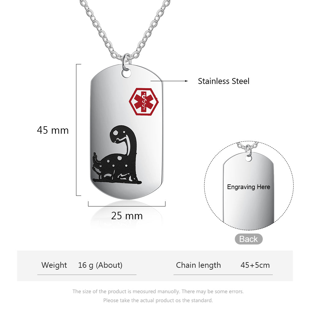 Custom Dinosaur Necklace for Child