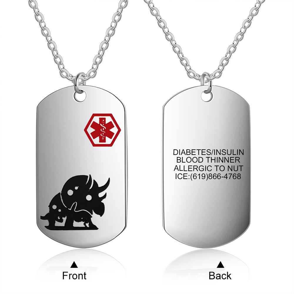 Custom Dinosaur Necklace for Child