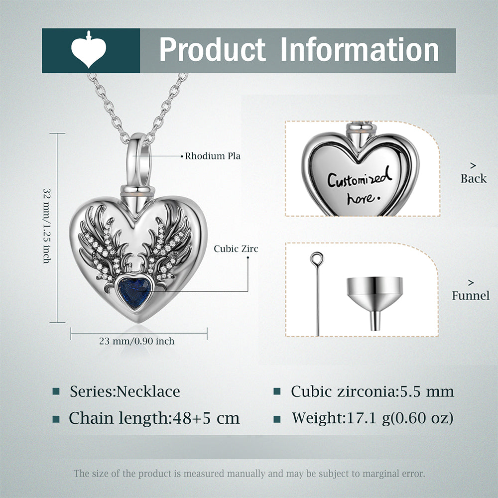 Custom Heart Ashes Necklace