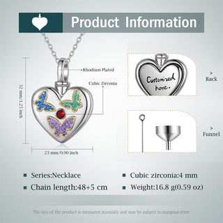 Custom Heart Shaped Ashes Necklace