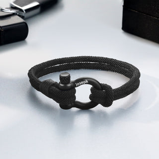Custom Name Leather Bracelet