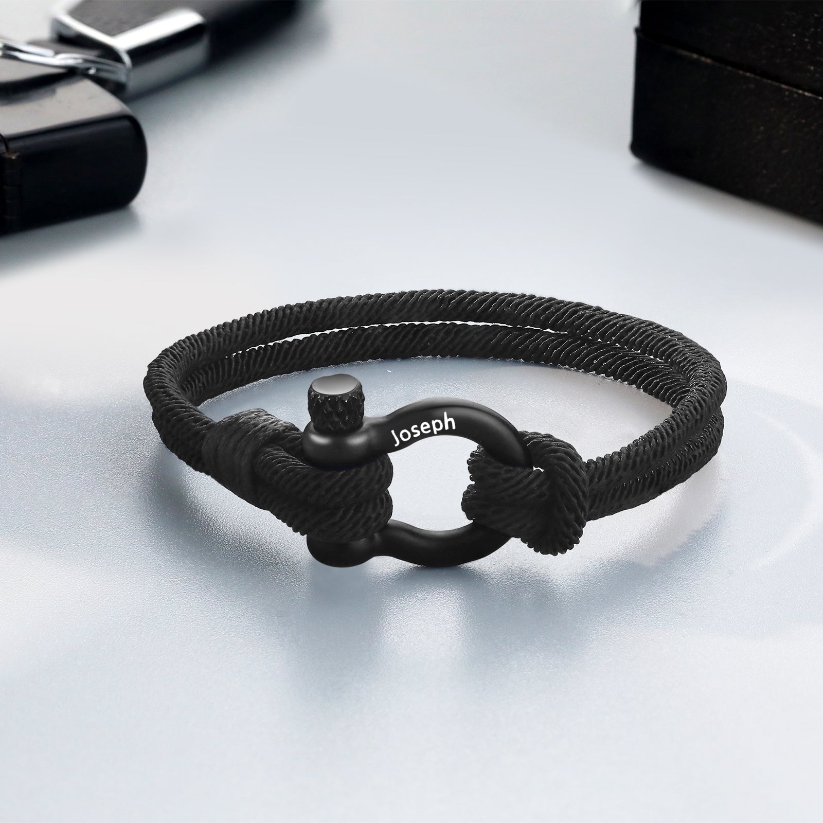 Custom Name Leather Bracelet
