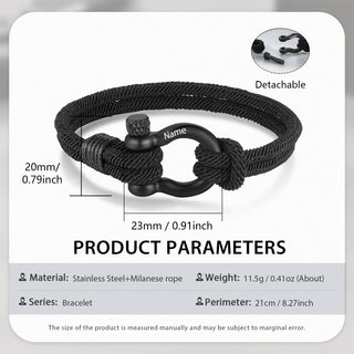 Custom Name Leather Bracelet