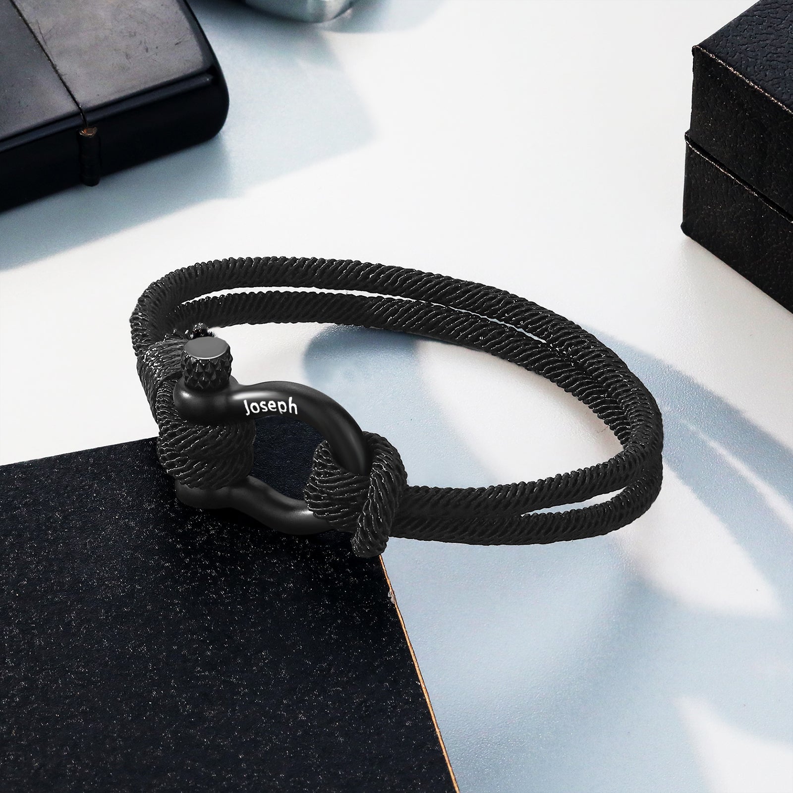 Custom Name Leather Bracelet