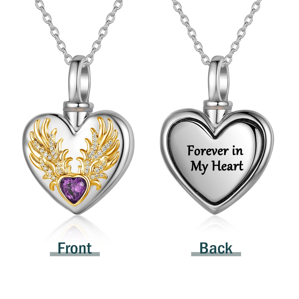 Custom Heart Ashes Necklace