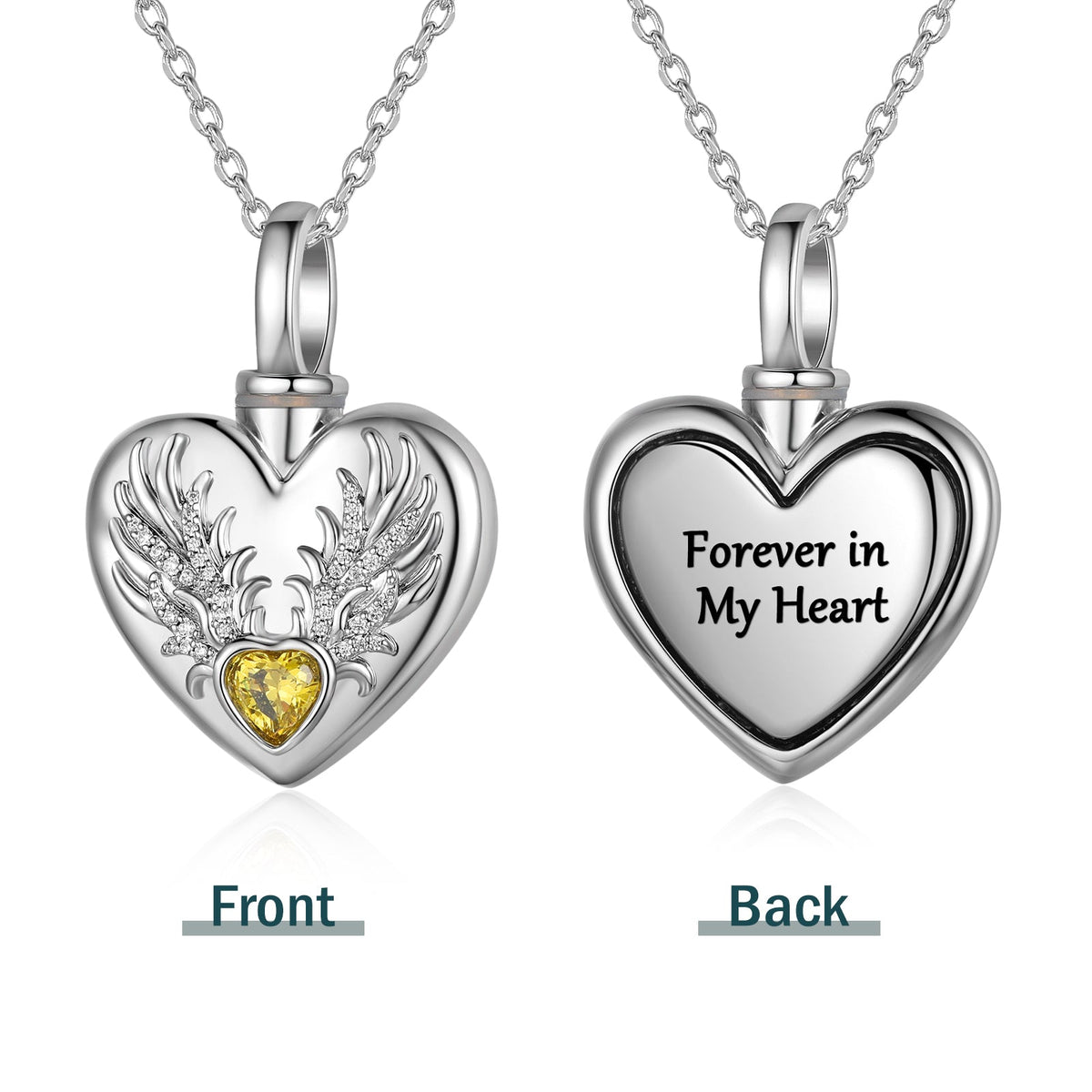 Custom Heart Ashes Necklace