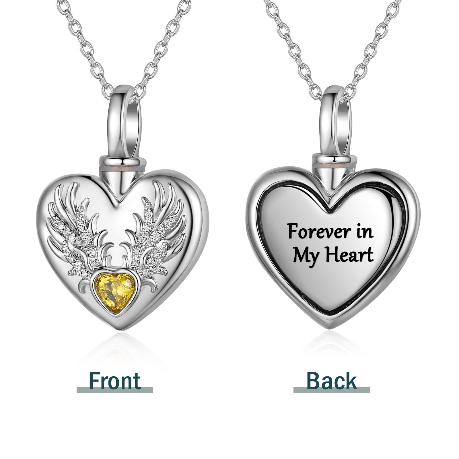 Custom Heart Ashes Necklace