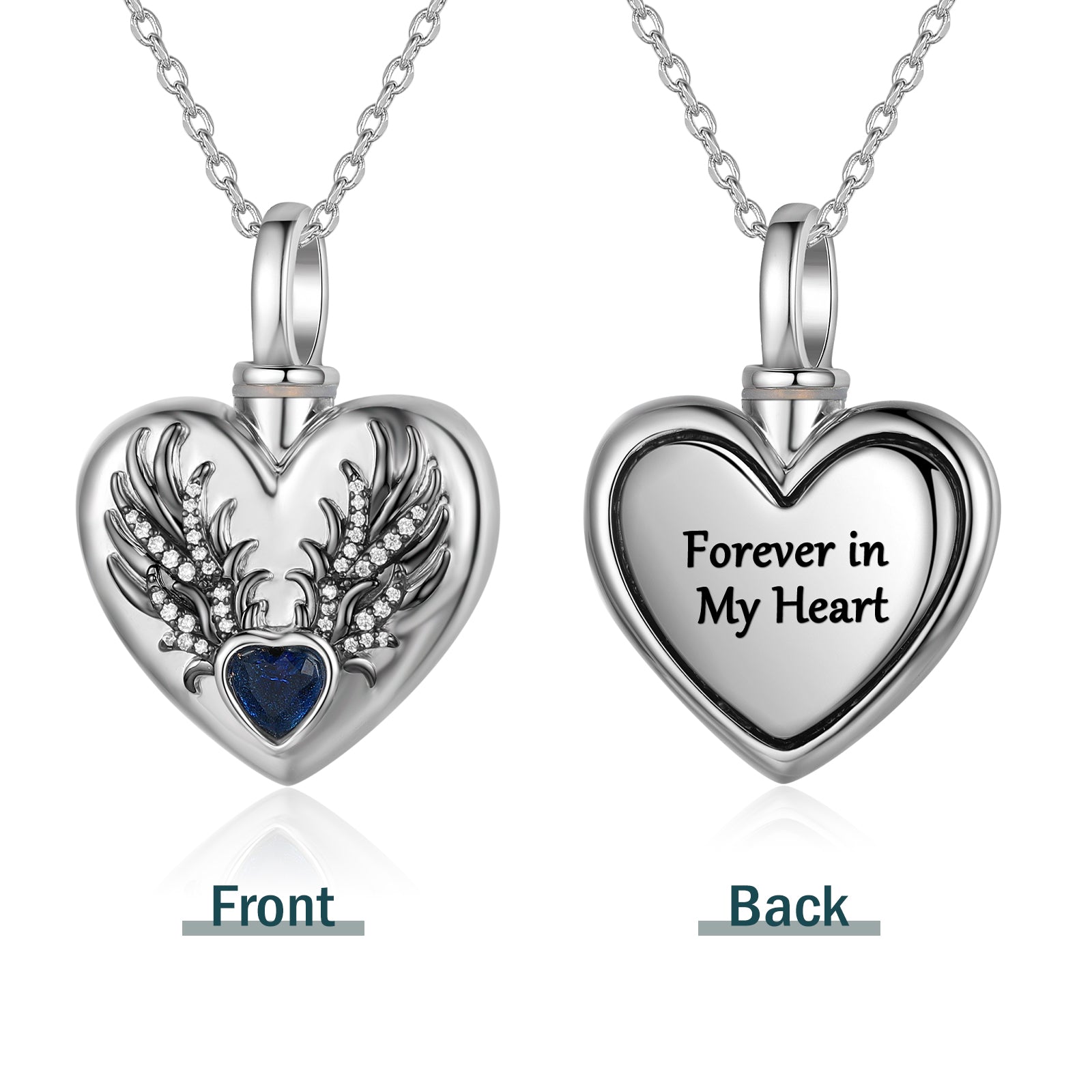 Custom Heart Ashes Necklace