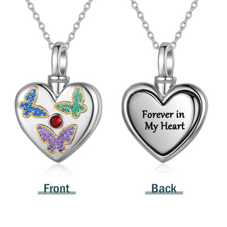 Custom Heart Shaped Ashes Necklace