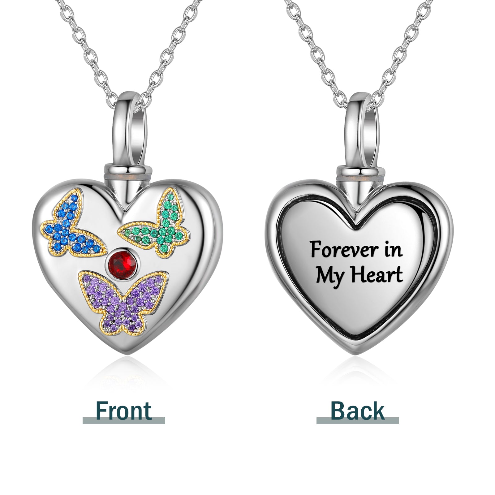 Custom Heart Shaped Ashes Necklace