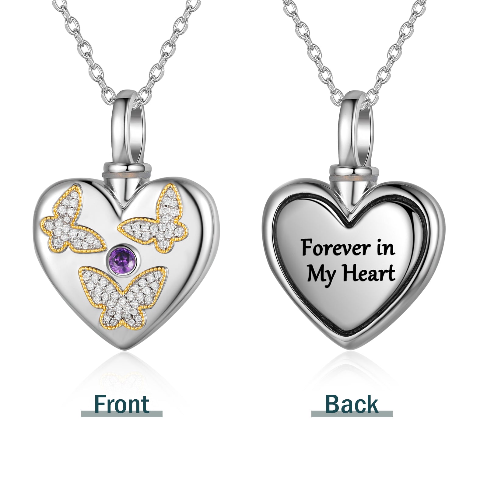 Custom Heart Shaped Ashes Necklace
