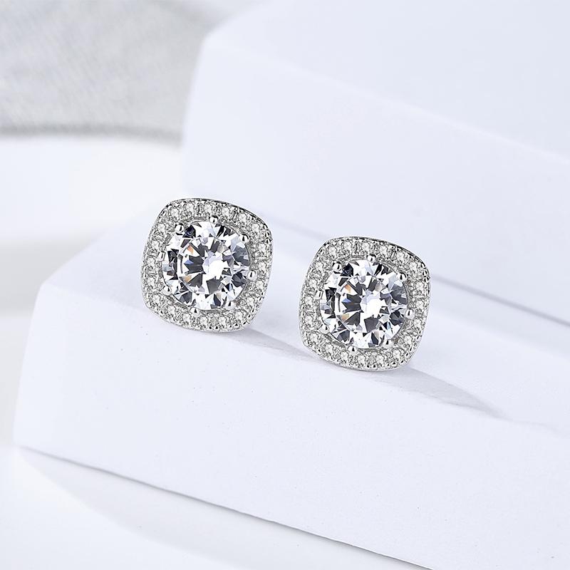 925 Sterling Silver Moissanite Earrings