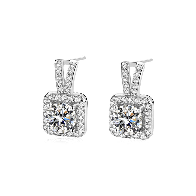925 Sterling Silver Moissanite Earrings