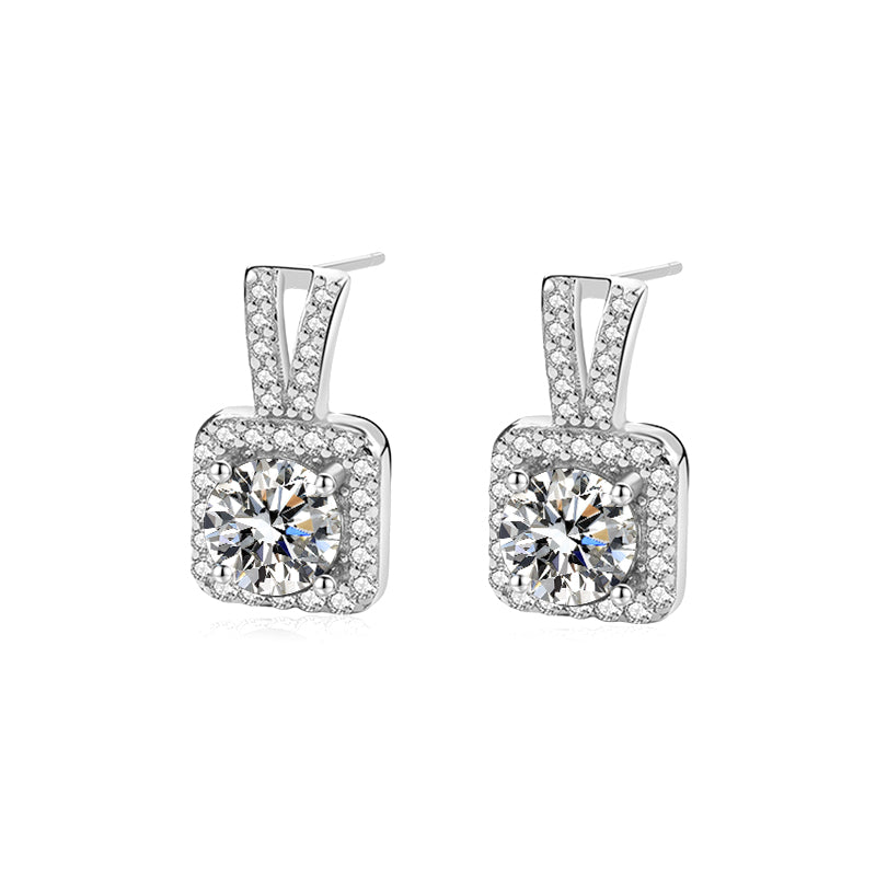 925 Sterling Silver Moissanite Earrings